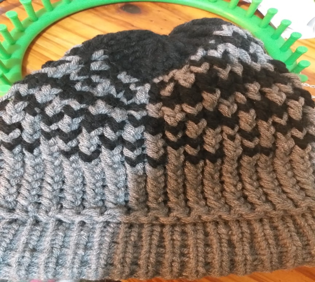 gorro bicolor