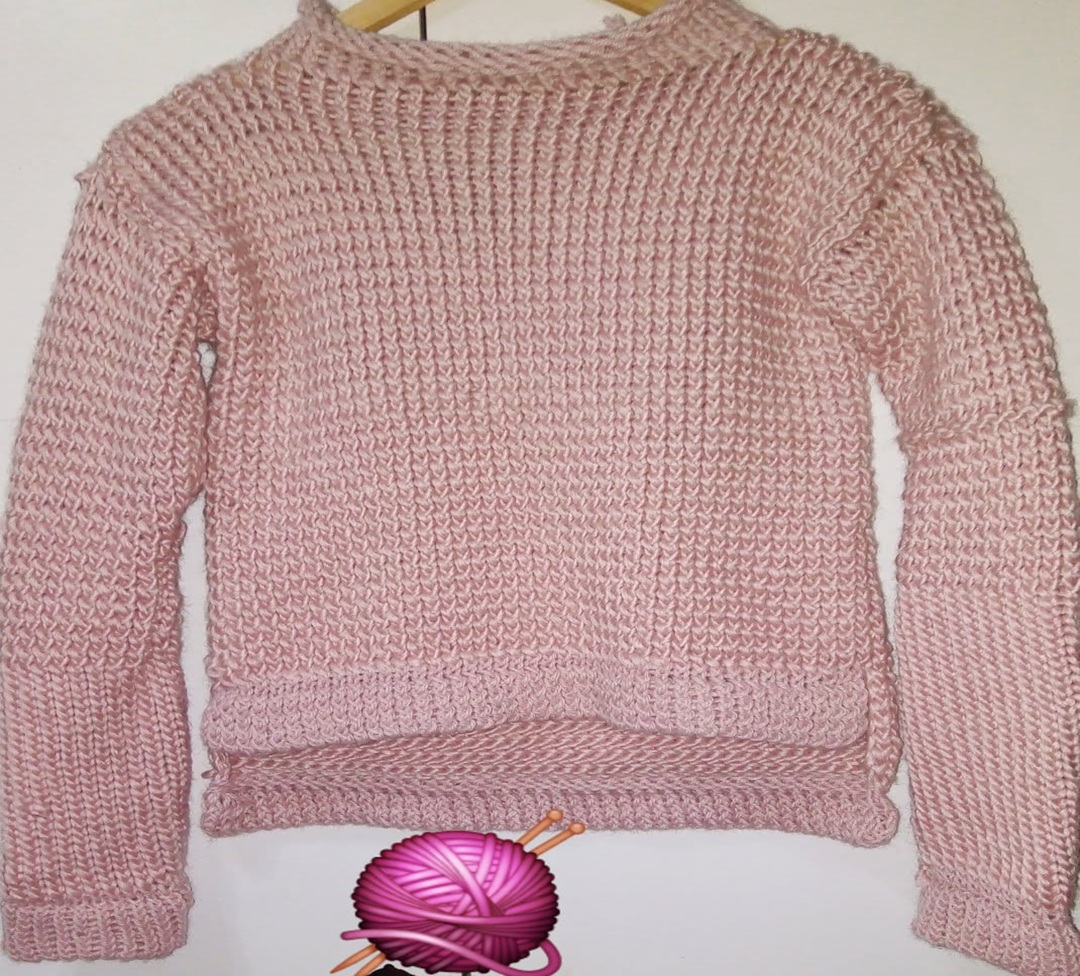 sweater rose irregular