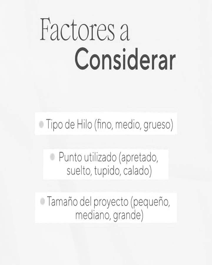factores a considerar