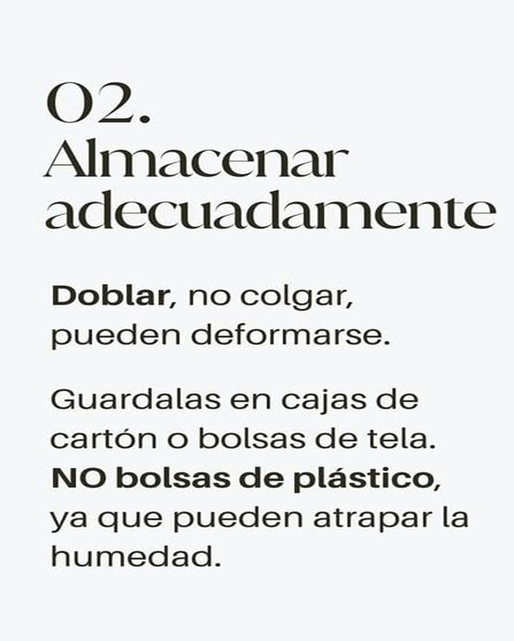 almacenar adecuadamente