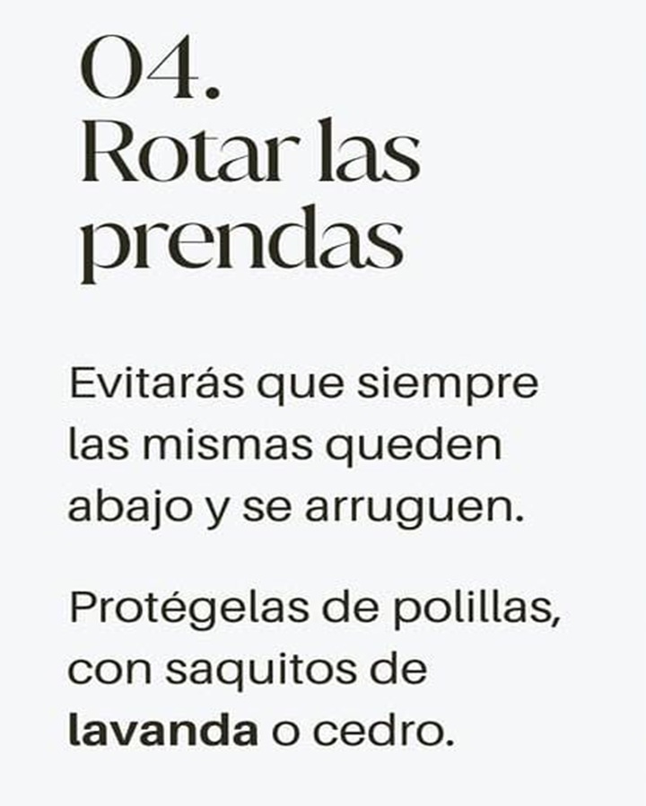 rotar las prendas